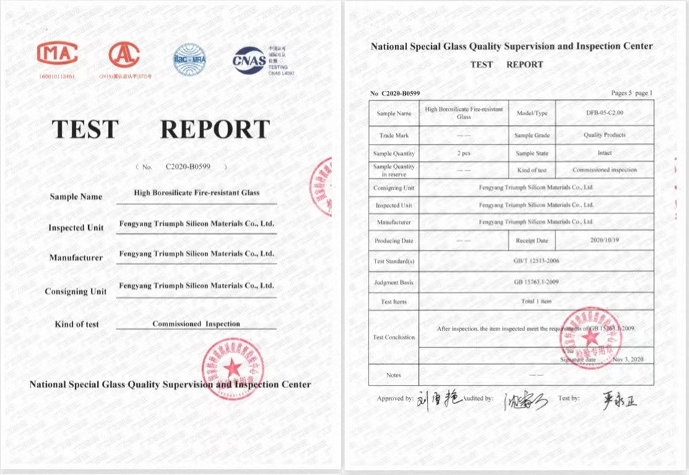 Fireproof Glass Test Reporter